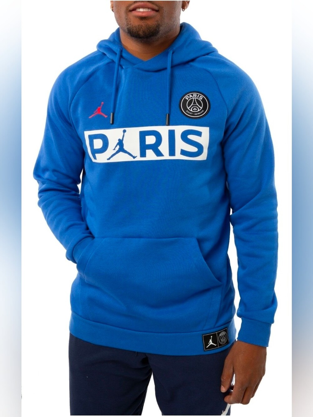 Men's Jordan JUMPMAN PARIS SAINT-GERMAIN PULLOVER HOODIE Size Large